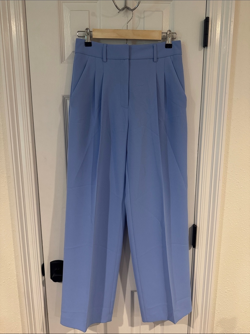 Gianni bini Women's High-Waist Wide Leg Pants in Light Blue/periwinkle